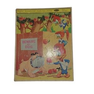 Vintage Woody Woodpecker Puzzle 14.5" x 11.5" Cardboard Whitman Publishing